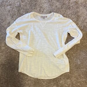 Banana Republic Factory Cream Long Sleeve Tee